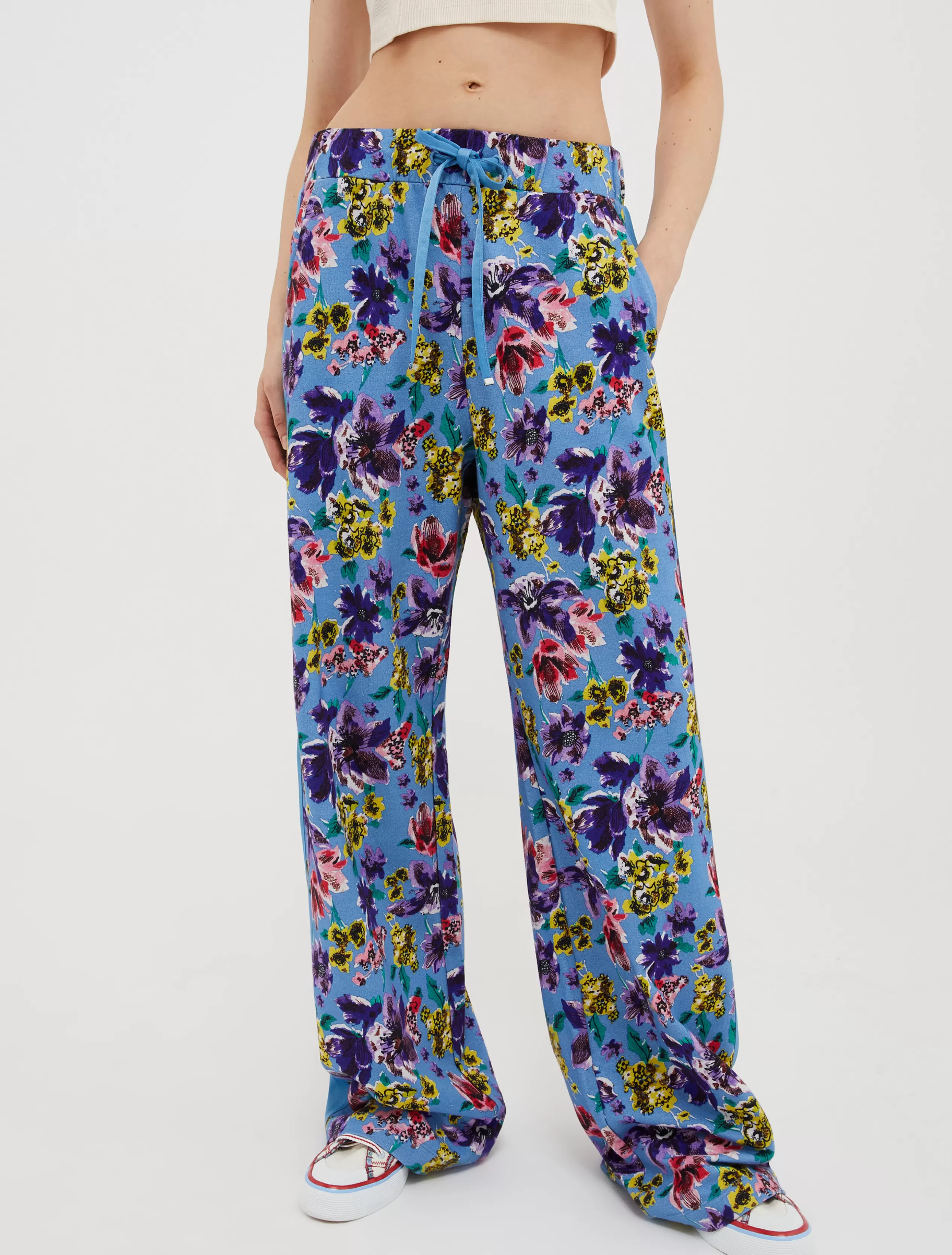 Pantaloni<MAX&Co. Joggers in felpa di cotone fantasia azzurro