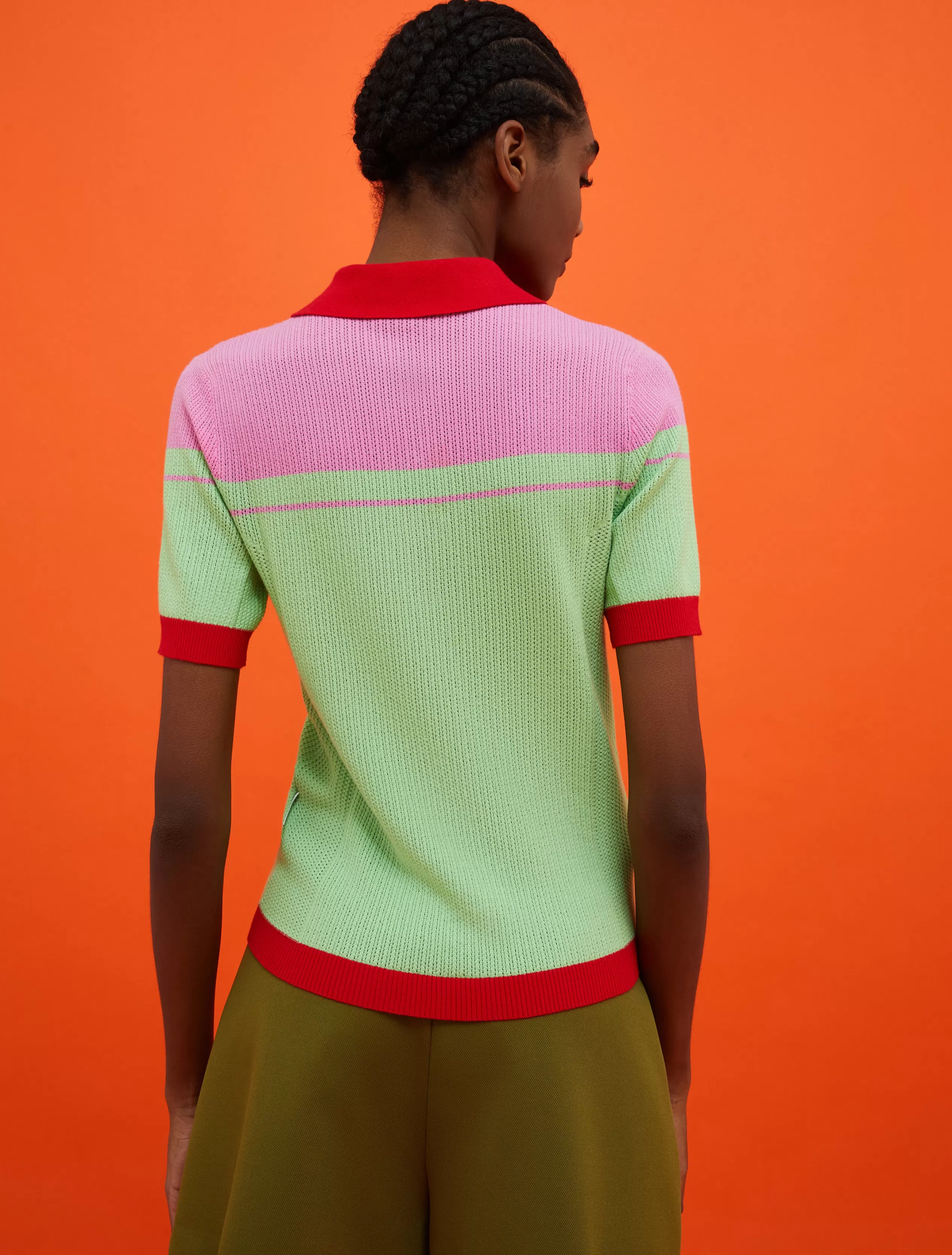 Maglie e Cardigan<MAX&Co. Polo with Superga fantasia verde pastello